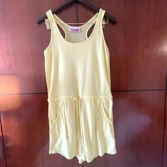 No Brand Pants - Women's One Piece Lemon Yellow Romper Size S